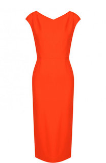 Однотонное платье-миди из вискозы Diane Von Furstenberg