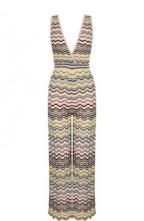 Приталенный вязаный комбинезон с открытой спиной M Missoni