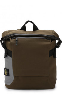 Текстильный рюкзак с внешним карманом на молнии Stone Island