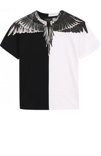 Хлопковая футболка с принтом Marcelo Burlon Kids of Milan