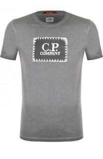 Хлопковая футболка с круглым вырезом C.P. Company