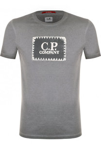 Хлопковая футболка с круглым вырезом C.P. Company