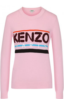 Однотонный хлопковый свитшот с логотипом бренда Kenzo