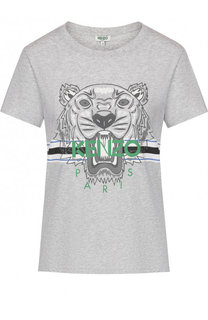Хлопковая футболка с логотипом бренда Kenzo