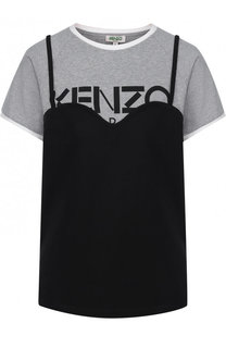 Хлопковая футболка с логотипом бренда Kenzo