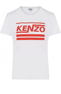 Хлопковая футболка с логотипом бренда Kenzo