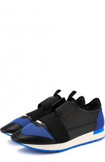 Комбинированные кроссовки Race с эластичной лентой Balenciaga