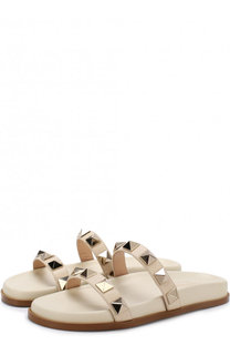 Кожаные шлепанцы Valentino Garavani Lock Valentino
