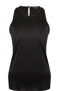 Однотонный шелковый топ без рукавов Tom Ford