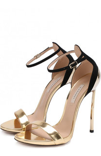 Кожаные босоножки на шпильке Blade Casadei