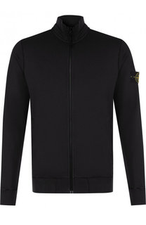 Хлопковый кардиган на молнии с воротником-стойкой Stone Island