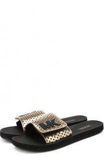 Резиновые шлепанцы с логотипом бренда MICHAEL Michael Kors