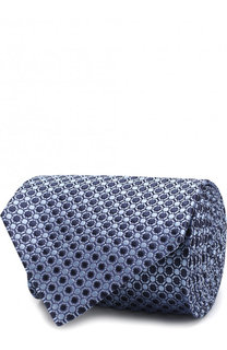 Шелковый галстук с узором Ermenegildo Zegna