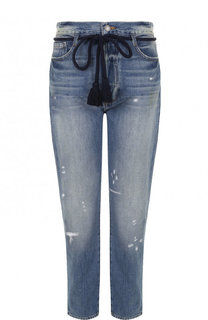 Укороченные джинсы с потертостями Frame Denim