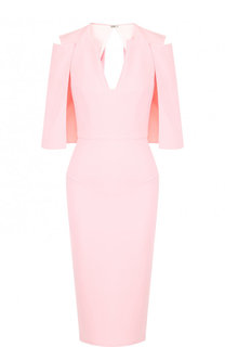 Однотонное платье-футляр с кейпом Roland Mouret