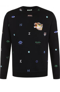 Хлопковый свитшот с аппликациями Kenzo
