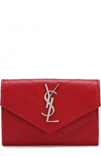 Кожаный кошелек с логотипом бренда Saint Laurent