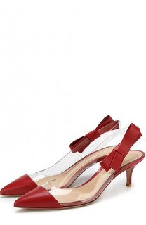 Кожаные туфли Mia на каблуке kitten heel Gianvito Rossi