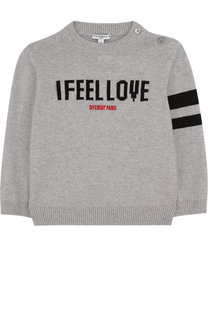 Пуловер из смеси хлопка и кашемира с логотипом бренда Givenchy