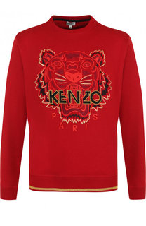 Хлопковый свитшот с аппликацией Kenzo