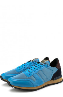 Комбинированные кроссовки Valentino Garavani Rockrunner на шнуровке Valentino