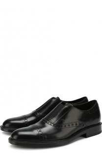 Кожаные оксфорды с брогированием Tod’s Tods