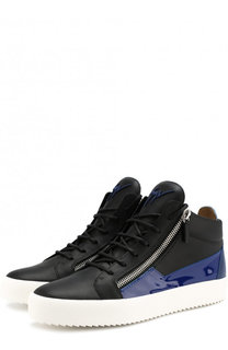 Высокие кожаные кеды Kriss на шнуровке Giuseppe Zanotti Design