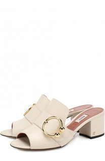 Кожаные мюли Joria на устойчивом каблуке Bally