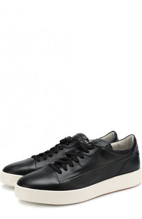 Кожаные кеды на шнуровке Santoni