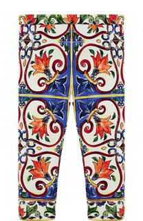 Хлопковые леггинсы с принтом Dolce &amp; Gabbana