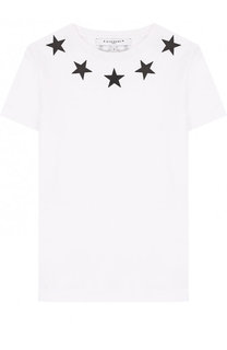 Хлопковая футболка с контрастной отделкой Givenchy