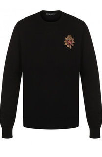 Хлопковый джемпер с вышивкой Dolce &amp; Gabbana
