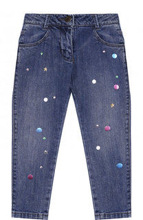 Джинсы с металлизированной отделкой Marc Jacobs