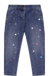 Джинсы с металлизированной отделкой Marc Jacobs
