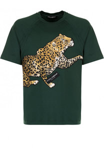 Хлопковая футболка с аппликацией Dolce &amp; Gabbana