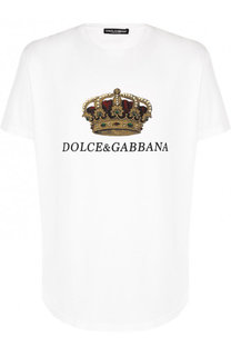 Хлопковая футболка с принтом Dolce &amp; Gabbana