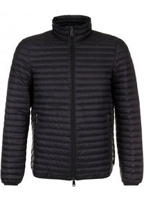 Стеганый пуховик на молнии с воротником-стойкой Emporio Armani
