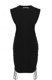 Хлопковое платье-футляр с драпировкой T by Alexander Wang