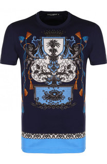 Хлопковая футболка с принтом Dolce &amp; Gabbana