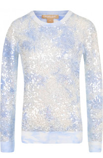 Кашемировый пуловер с пайетками Michael Kors Collection