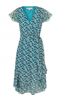 Приталенное платье-миди с цветочным принтом MICHAEL Michael Kors