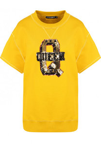 Хлопковый свитшот свободного кроя без рукавов Dolce &amp; Gabbana