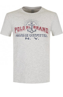 Хлопковая футболка с принтом Polo Ralph Lauren