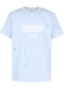 Хлопковая футболка свободного кроя с отделкой Givenchy