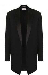 Однотонный шерстяной жакет Saint Laurent