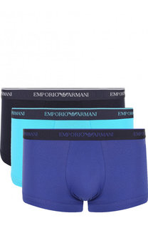 Комплект из трех хлопковых боксеров с широкой резинкой Emporio Armani