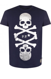 Хлопковая футболка с принтом Philipp Plein