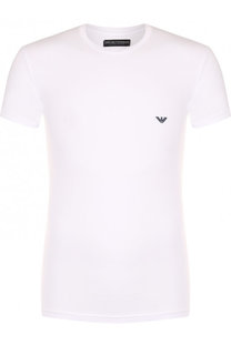 Хлопковая футболка с круглым вырезом Emporio Armani