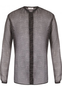 Шелковая рубашка свободного кроя Saint Laurent