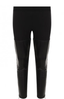 Кожаные укороченные брюки-скинни Dsquared2